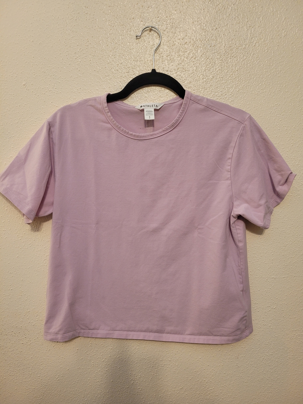 Athleta Essential Tee Small Begonia Pink Supima Cotton Relaxed #828718